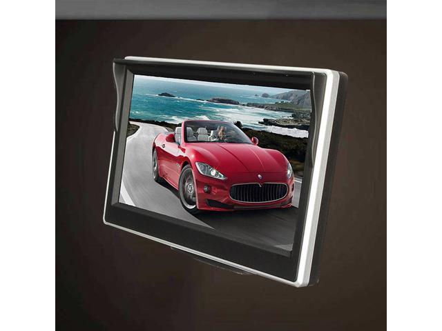 5 inch TFT LCD Color Mirror Monitor for Car Reverse Rear View Backup Camera Car DVD Surveillance Camera Kit (Black)