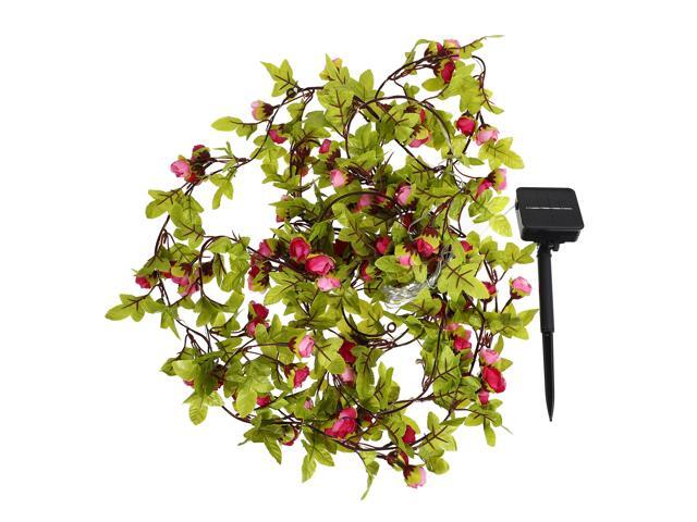 Outdoor Solar String Light with Fake Plant 5M 50 LED Light Festival Decoration