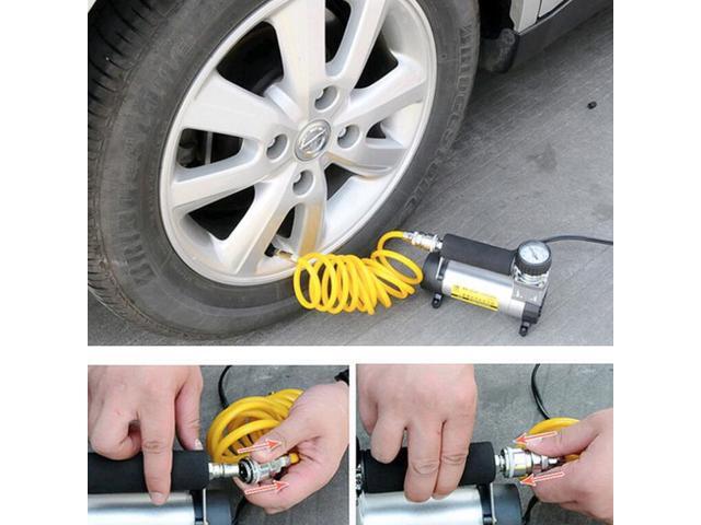 1PC On-board Air Pump High Pressure Tyre Inflating Pump for Store (Black)