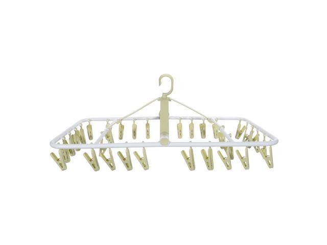 Sock Drying Rack with 32 Clips Wind-Proof Home Clothes Laundry Hanger Rack