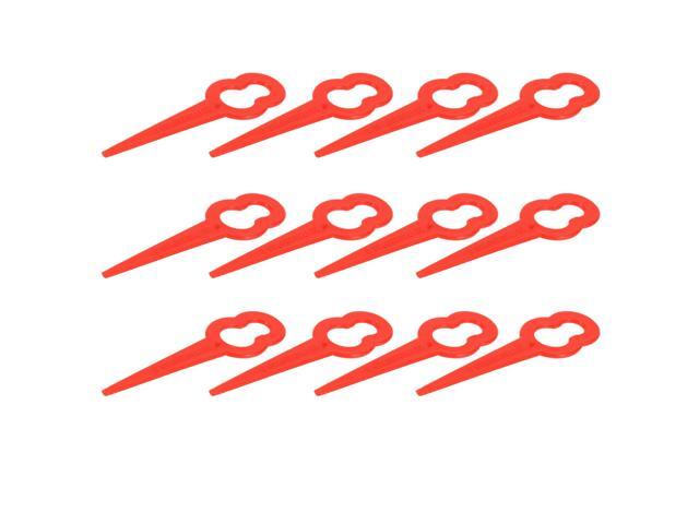 100pcs Plastic Grass Trimmer Blades Mower Replacement Trim Fast Switchblades (Red)