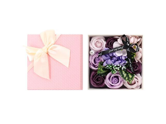 1 Box Artificial Soap Rose Flower Gift Box Christmas Lover's Day Flower Gift
