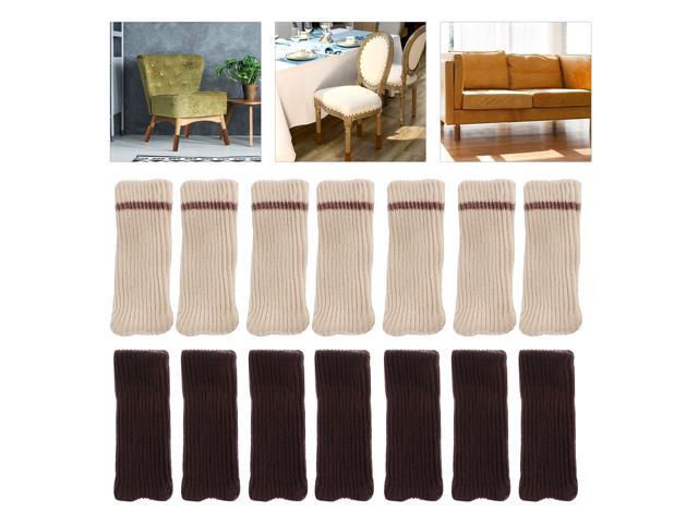 16Pcs Chair Leg Covers Protective Pads Knitted Stool Foot Pads Chair Leg Socks