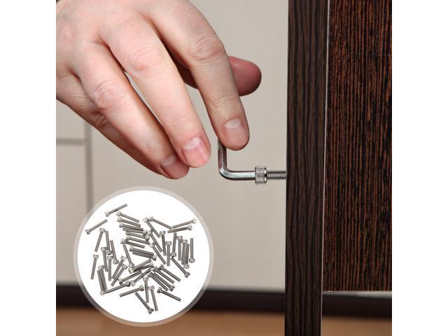 50pcs Stainless Steel Socket Head Cap Screw Metal Standard Fastener (Silver)