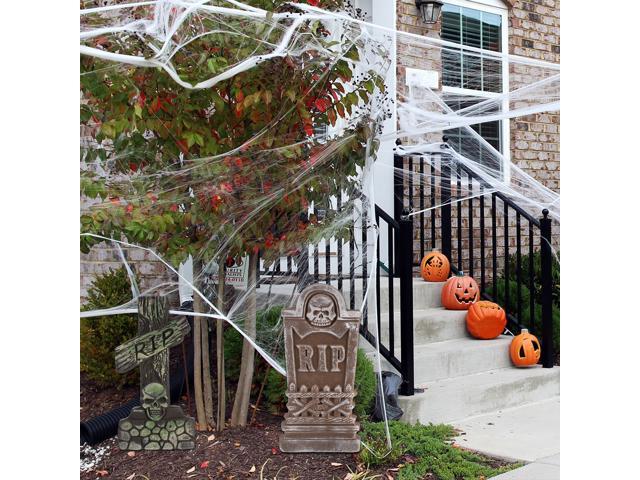 2pcs Polystyrene Headstones Ornaments Halloween Scary Props Party Decor