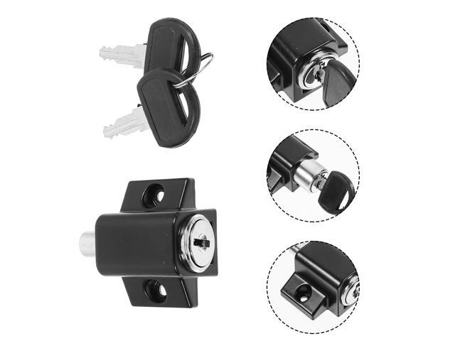 1pc Door Window Stopper Lock with Key Home Nursery Zinc Alloy Window Sash Stopper