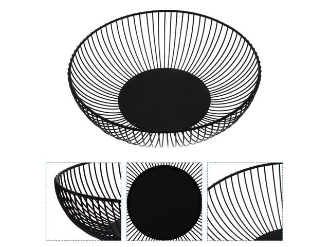 1pc Fruit Bowl Round Elegant Wire Baskets Holder Fruit Basket for Kitchen Table