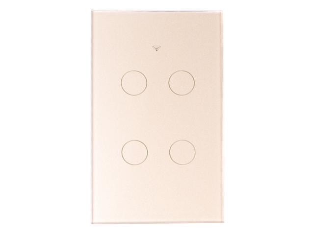 AC110~250V Wireless Wall Touch Sensitive Switch Remote Control Wireless LED Light Smart Touch Screen Switch Compatible for APP 1/2/3 Gang (Black