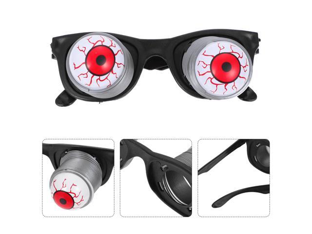 2pcs Spring Eyeball Glasses Spooky Eye Balls Eyeglasses for Party Decor Prank Game