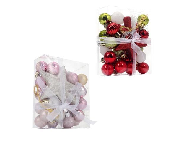 60pcs Christmas Tree Decor Christmas Treetop Star Christmas Ball Pendant