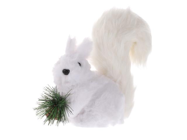 Wooden Squirrel Desktop Adornment Animals Ornament Xmas Landscape Decor
