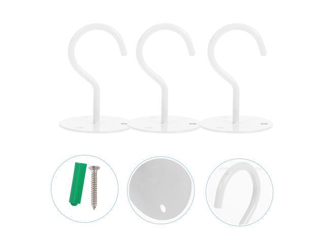 4pcs Flower Basket Hook Durable Iron Wall Mounted Hook Ceiling Hooks for Home Yard Garden