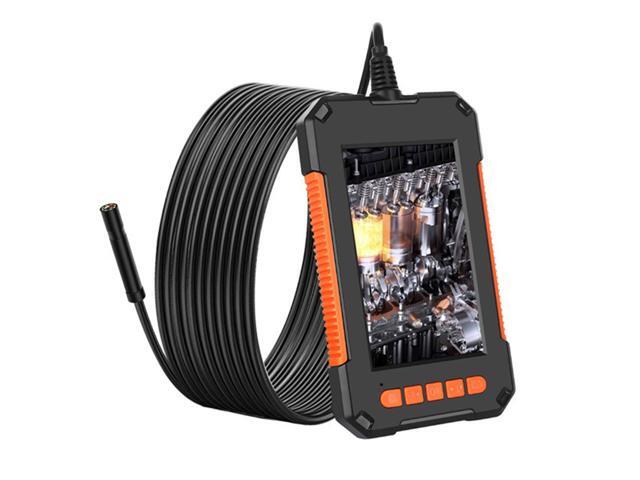 1Pc 1080P Flexible Waterproof High-definition Camera Borescope for Vehicle Inspection Black And Orange (2m Hard Wire)