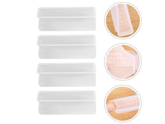 4Pcs Skid-proof Bed Base Pads Wear-resistant Anti-slip Kids Bed Feet Pad (White)