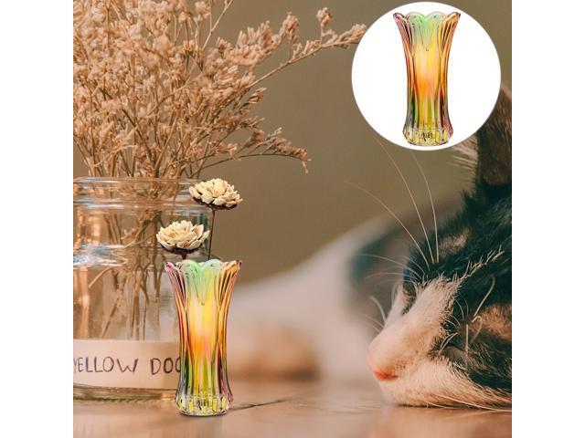 1pc Glass Vase Crystal Flower Holder Large Decorative Centerpiece Vase Home Decor