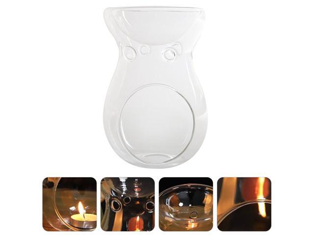 Hollow-out Glass Candle Holder Transparent Candlestick Decorative Candle Stand