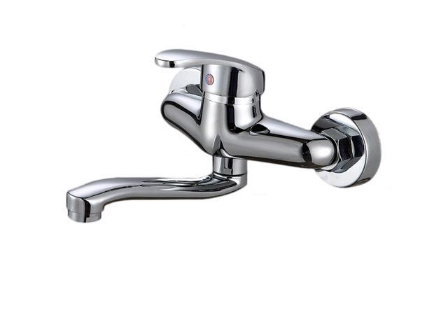 Copper Basin Faucet Wall Mounted Hot Cold Water Dual Spout Mixer Tap Bath Shower Basin Faucet for Bathroom Kitchen