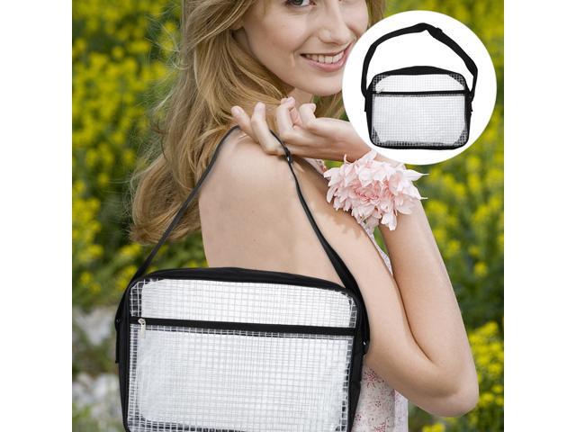 1pc PVC Grid Anti-static Bag Practical Transparent Large Size Bag for Shopping Outing