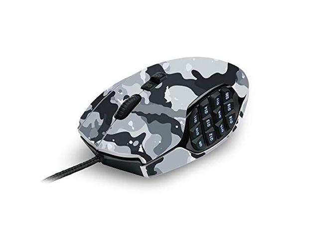 mightyskins skin compatible with logitech g600 mmo gaming mouse - gray camouflage protective durable and unique vinyl decal wrap cover easy