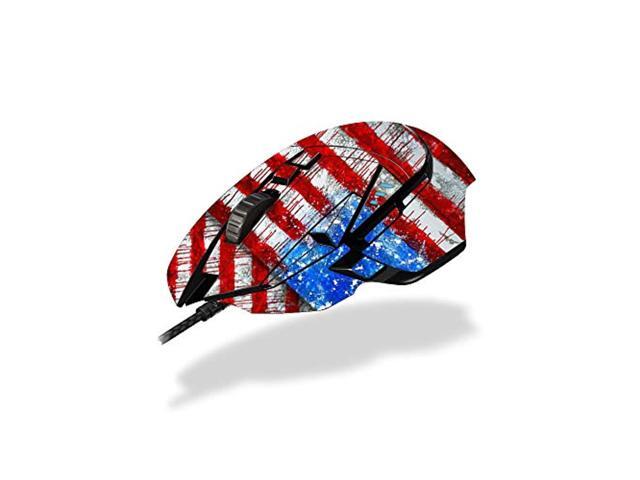 mightyskins skin compatible with logitech g502 proteus spectrum gaming mouse - flags drips protective durable and unique vinyl wrap cover