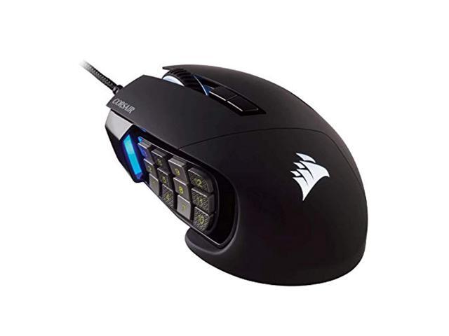 corsair scimitar pro usb optical 1600dpi right-hand gaming mouse
