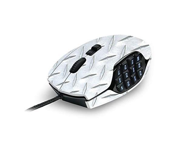 mightyskins skin compatible with logitech g600 mmo gaming mouse - diamond plate protective durable and unique vinyl decal wrap cover easy to