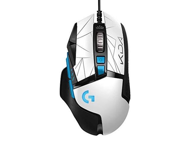 logitech g502 hero k/da high performance gaming mouse - hero 25k sensor 168 million color lightsync rgb 11 programmable buttons on-board memory