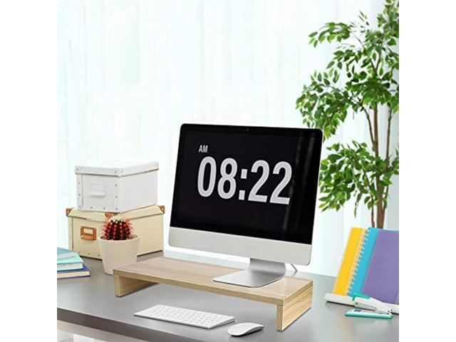 wooden monitor stands led lcd computer display bracket rack monitor riser desktop organizer display(wood)