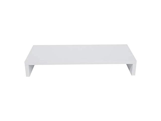 computer monitor stand riser computer monitor riser desk table led tv stand shelf desktop laptop organizer for office home living room (white)