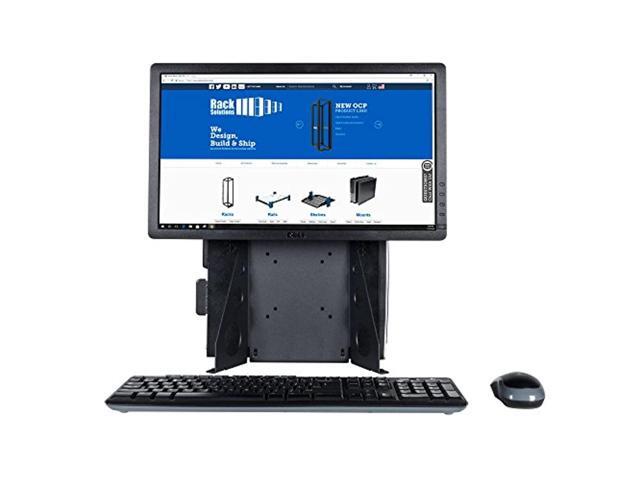 racksolutions all-in-one adjustable universal desktop computer and monitor stand with vesa mount