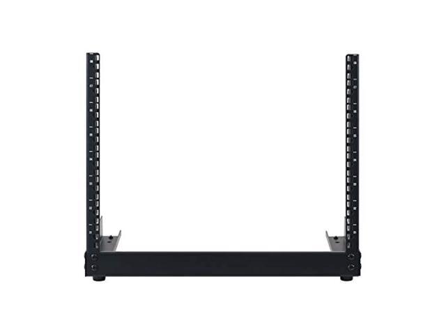 aeons 8u 19-inch free standing desktop 2 post open frame rack for computer network it data media equipment