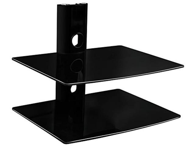 mount-it! floating wall mounted shelf bracket stand for av receiver component cable box playstation4 xbox1 vcr player blue ray dvd player