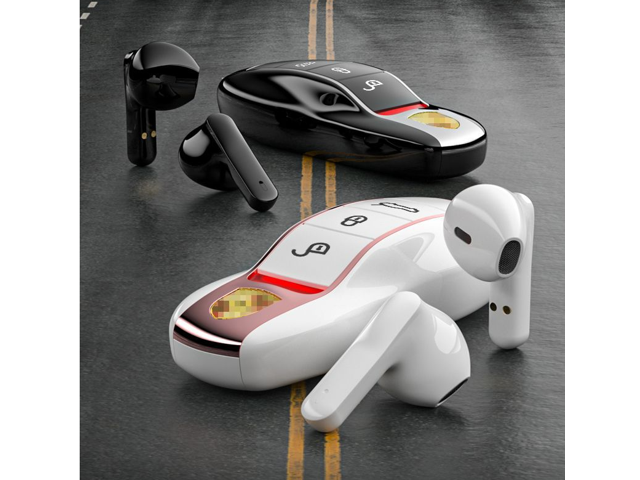 New bluetooth headset car key shape wireless headset noise reduction low latency gaming headset for Apple and Android