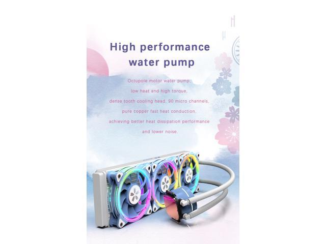 NeweggBusiness - Yeston * zeaginal Sakura 360 integrated CPU supports Intel  / AMD platform PWM temperature control fan water cooling radiator ARGB  synchronous fan