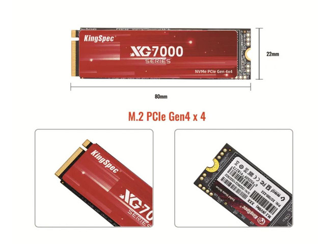 NeweggBusiness - KingSpec XG 7000 1TB M.2 2280 PCIe Gen 4.0x4 NVME