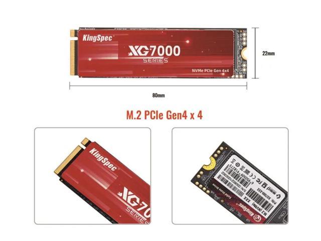 Disque SSD Interne - KINGSPEC - XG 7000 PRO Series - 2To - M.2 2280 NVME  PCIe Gen4 x 4 Lane Compatible avec PS5