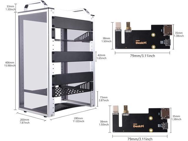 Geeekpi 8U DeskPi基板付き GeeekPi 8U Server Cabinet, 10 inch
