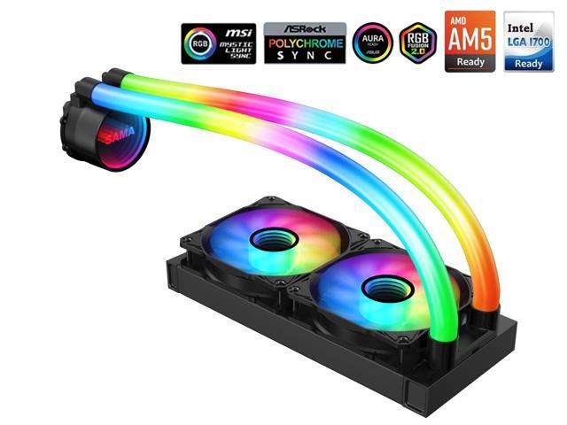 人気スポー新作 PS240 SAMA - NeweggBusiness Black 240mm Cooler Liquid AIO ロボット