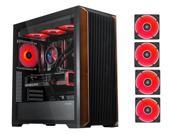 NeweggBusiness - SAMA Z60 Black Genuine Walnut Wood PC Case, ATX
