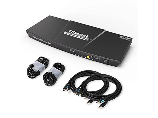 TESmart Dual HDMI KVM 4ポート NeweggBusiness - TESmart DisplayPort + HDMI KVM Switch 2 Monitors