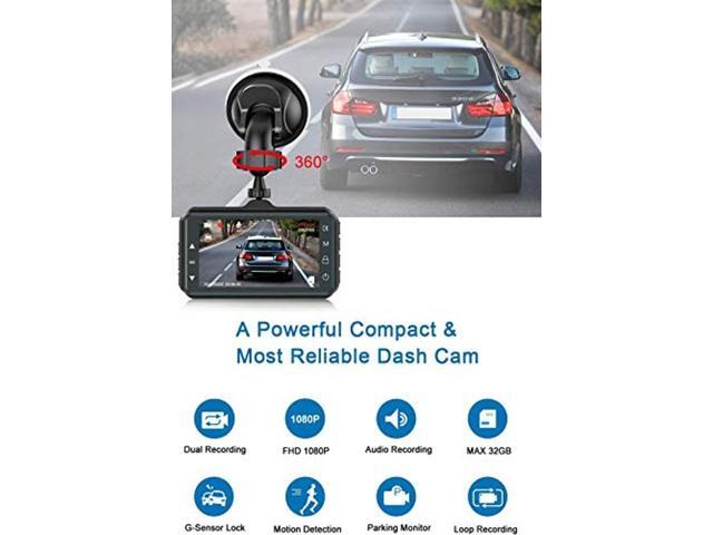 4K Dash Cam Auto Anteriore e Posteriore, WiFi Dash Cam Doppia Telecamera Auto con Visione