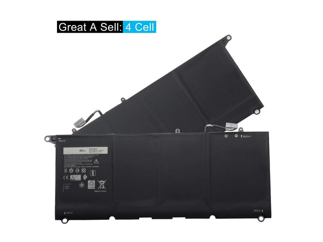 Batterie Pour Dell XPS 13 9360 / 2017 Série – Modèle PW23Y, 60Wh 7,6V, Li-Po 4 Cellules, Compatible TP1GT, RNP72 - 3