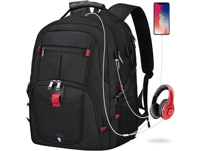 NeweggBusiness - Laptop Backpack 18.4 Inch Waterproof Extra Large TSA Travel Backpack Anti Theft College School Business Mens Backpacks with USB Charging Port 17.3 Gaming Computer Backpack for Women Men Black NeweggBusiness - Laptop Backpack 18.4 Inch Waterproof Extra Large TSA Travel Backpack Anti Theft College School Business Mens Backpacks with USB Charging Port 17.3 Gaming Computer Backpack for Women Men Black