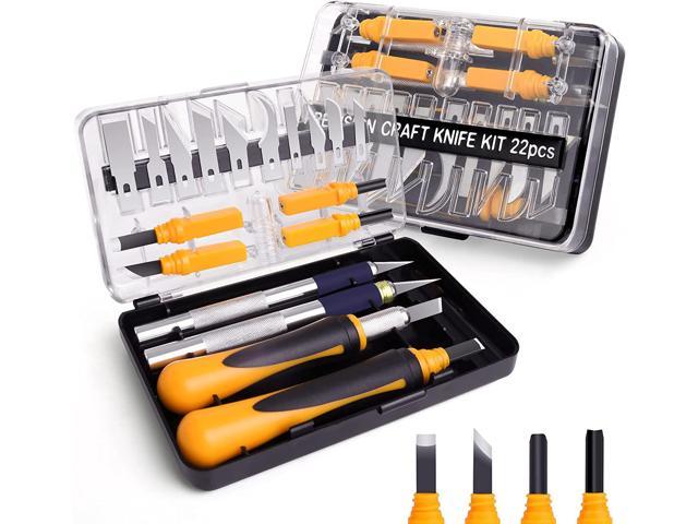 NeweggBusiness - 22Pcs Precision Hobby Knife Kit Craft Utility