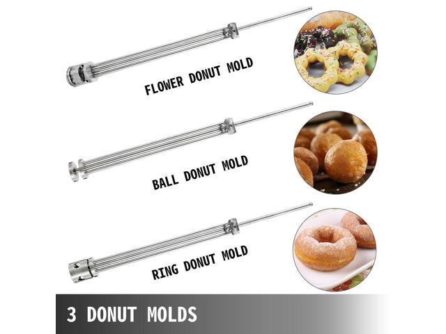 Commercial Automatic Donut Fryer Ball Doughnuts Maker Machine with 3  MoldVEVOR 