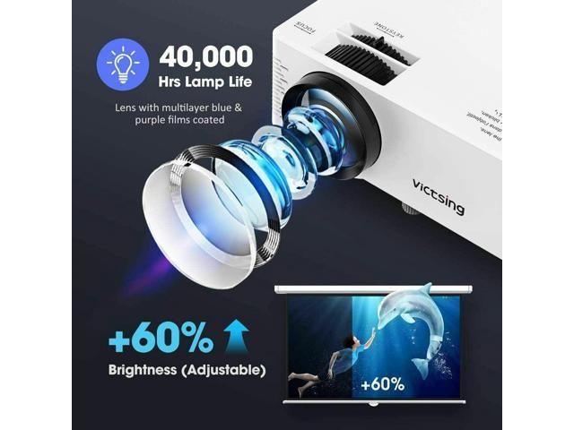 Projector 6500 Lumens 1080P 3D sold LED Mini WiFi Video Home Theater Cinema Projector