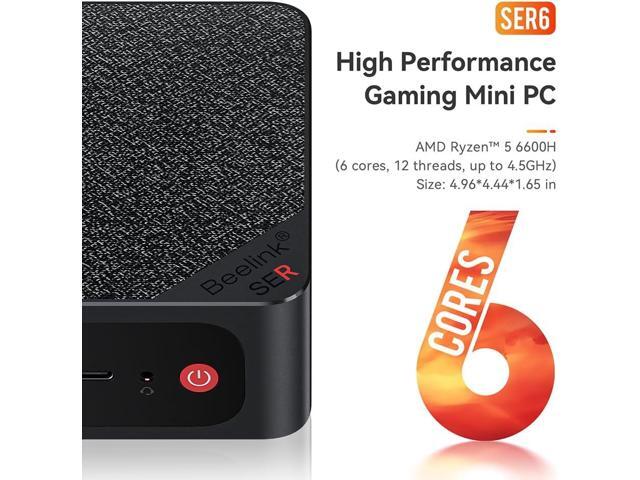 NeweggBusiness - Beelink SER6 Mini PC, AMD Ryzen 5 6600H(6nm, 6C