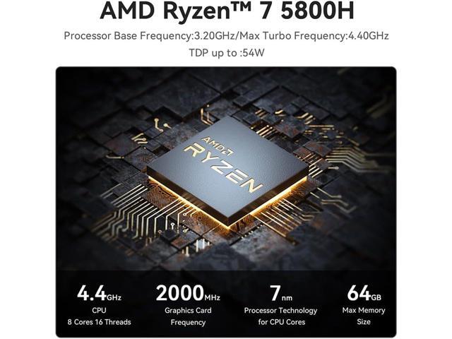 Beelink SER5 MAX 5800H 32GB DDR4、500G Amazon.com: Beelink SER5 MAX Mini PC, AMD Ryzen 7 5800H (6C