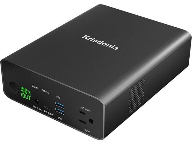 NeweggBusiness - Power Bank with AC Outlet, Portable Laptop Charger Battery  Bank USB C 100W Fast Charging, 80000mAh/296Wh Power Station External Battery  Pack 130W/110V for Outdoor Camping Home Office