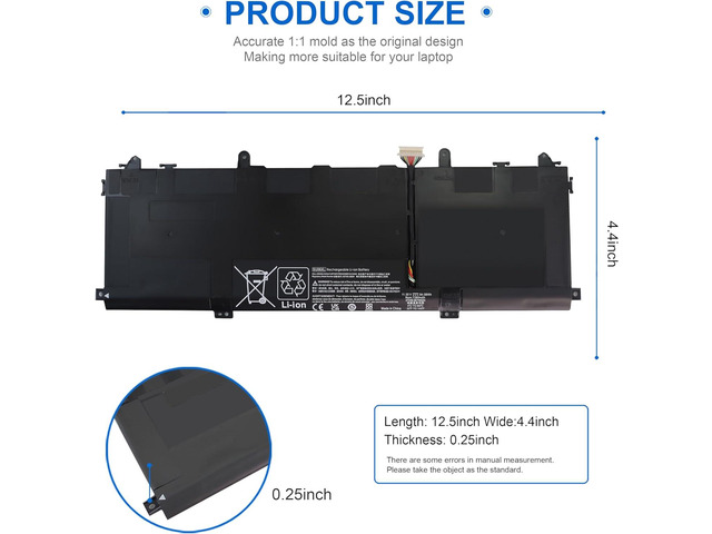 SU06XL Replacement Battery For HP Spectre X360 15-DF 15T-DF Series – 11.55V 84.08Wh 6-Cell Li-Ion – Grade A